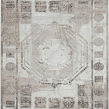 Ковер турецкий 36921A Sanat Viscon (полиэстер хит сет, бежевый)