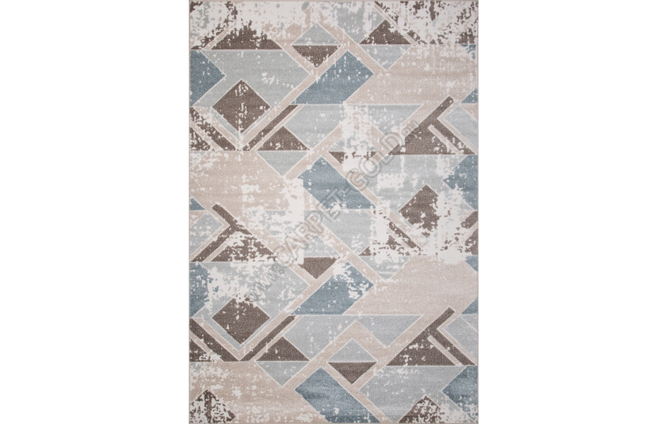 Российский ковер D979 - BEIGE-BLUE - Прямоугольник - коллекция NATUREL