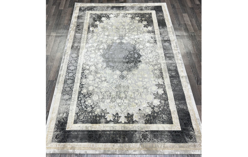 Ковер турецкий Lisa AA610A_IVORY ANTRASIT прямоугольный