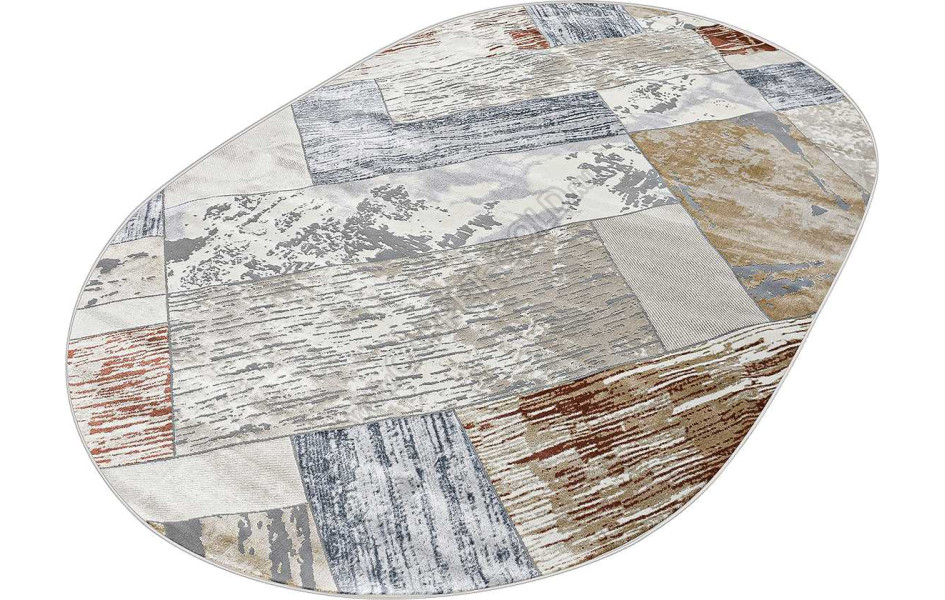 Турецкий ковер Regnum 37932A OVAL BLUE / L.BEIGE