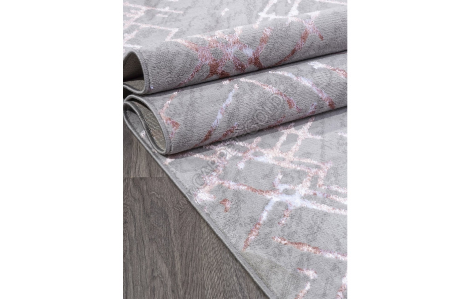 Ковер F164 - GRAY-PINK - Прямоугольник - коллекция LIMAN
