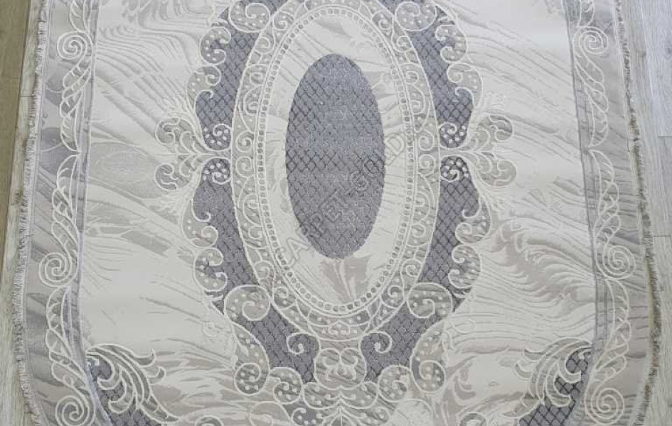 Турецкий ковер Amatis Lux 36565A OVAL GREY / GREY