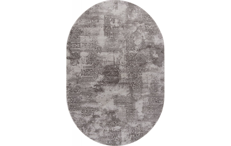 Ковер P1157 - L.GRAY / L.GRAY - Овал - коллекция LUCCI