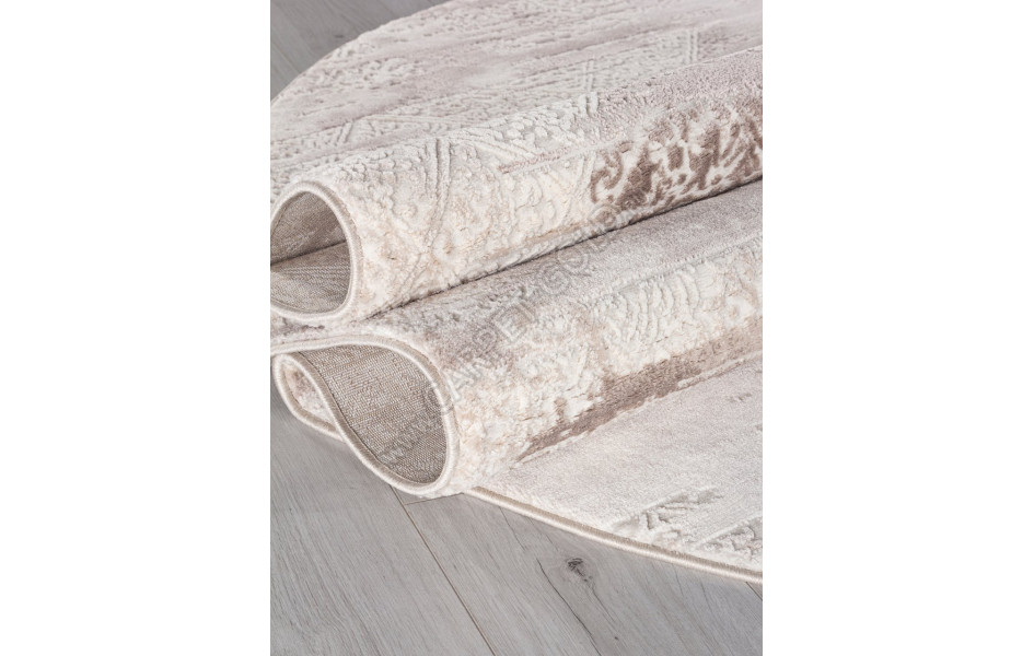 Ковер O2118 - 680 CREAM / BROWN - Овал - коллекция BRAND